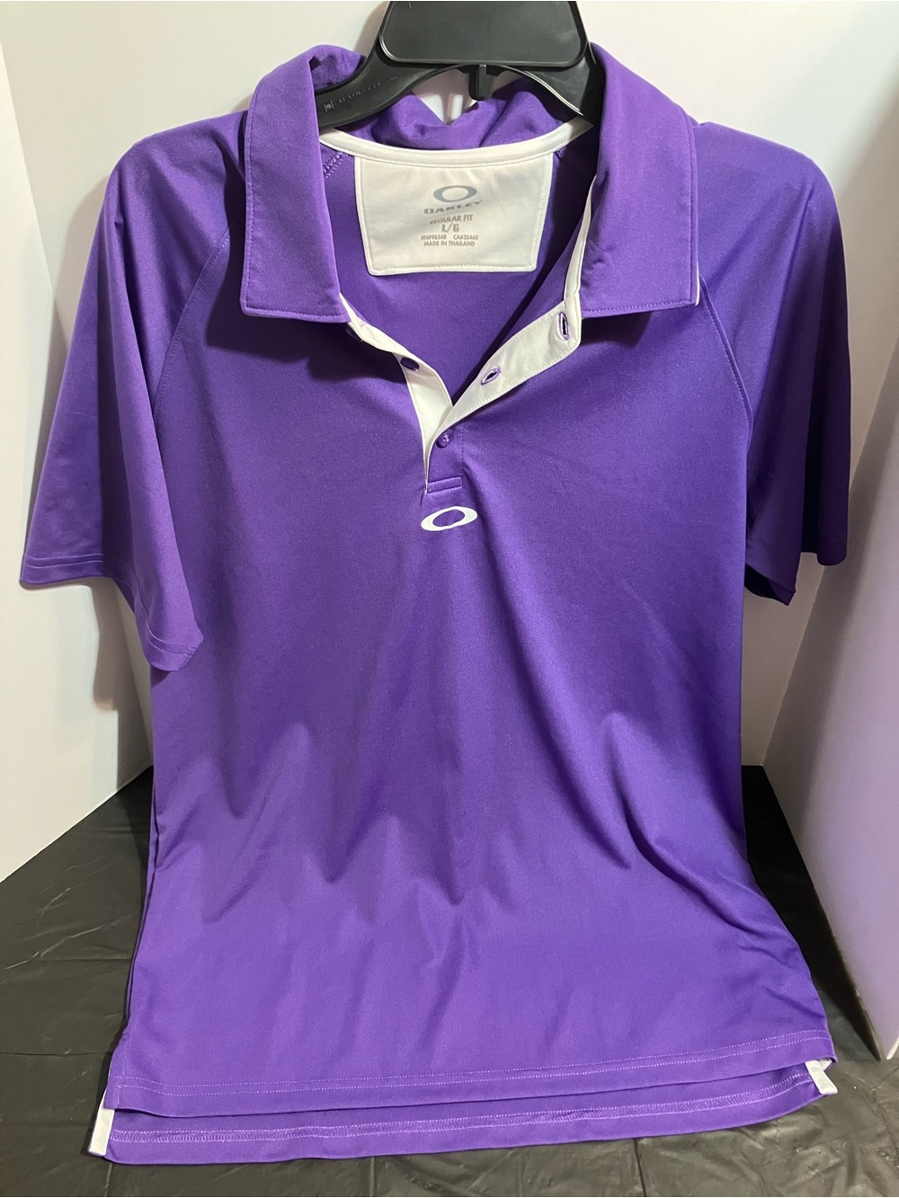 Oakley Men’s Purple Polo with White Trim